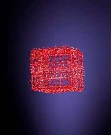 Küçük Hediye Kutusu 2, 30 x 30 x 30 cm, mavi led, 3d ışıklı figürler ürün fotoğrafı