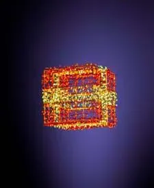 Orta Hediye Kutusu 2, 50 x 50 x 50 cm, mavi led, 3d ışıklı figürler ürün fotoğrafı