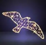 Büyük Martı Ağaç Aksesuarı, 120 x 85 cm, sıcak beyaz led, cadde ağacı asma süsleri ürün fotoğrafı
