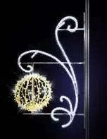 Çift Kollu Küre Sarmalı, 185 x 120 x 60 cm, sıcak beyaz led, direk sarmal motifleri ürün fotoğrafı