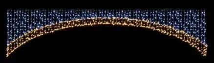 Çift Renkli Kemer, 160 x 600 cm, soğuk + sıcak beyaz led (karışık), garland ve sarkıt süsler ürün fotoğrafı