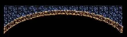Çift Renkli Kemer, 160 x 600 cm, soğuk + sıcak beyaz led (karışık), garland ve sarkıt süsler ürün fotoğrafı