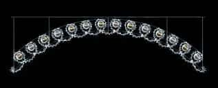 Top Zinciri Kemer - Dar, 170 x 600 cm, sıcak beyaz led, garland ve sarkıt süsler ürün fotoğrafı