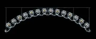 Top Zinciri Kemer - Dar, 170 x 600 cm, sıcak beyaz led, garland ve sarkıt süsler ürün fotoğrafı