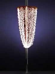 Sarkan Perde Silindir, 110 x 60 x 60 cm, sıcak beyaz led, ışık avizeleri ürün fotoğrafı