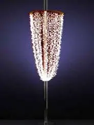 Sarkan Perde Silindir, 110 x 60 x 60 cm, sıcak beyaz led, ışık avizeleri ürün fotoğrafı