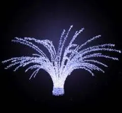 Fıskiye Palmiyesi, 200 x 400 x 400 cm, soğuk beyaz led, ışık çeşmeleri ve sarmallar ürün fotoğrafı