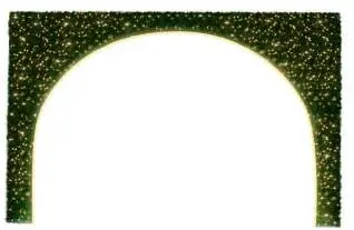 Yeşil Halı Kemer, 300 x 470 cm, 600 sıcak beyaz led, ışık tünelleri ürün fotoğrafı