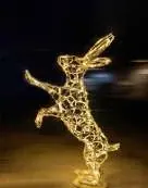 Zıplayan Tavşan Figürü, 110 x 70 x 27 cm, sıcak beyaz led, ışıklı hayvan figürleri ürün fotoğrafı