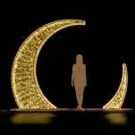 Hilal Tak, 290 x 380 x 120 cm, sıcak beyaz led, ışıklı tak ve kemerler ürün fotoğrafı