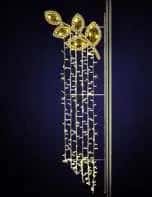Asma Yaprak Sarkıtı, 190 x 60 cm, sıcak beyaz led, glitter, sarmaşık ve alev direk motifleri ürün fotoğrafı