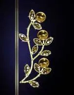 Yapraklı ve Meyveli Sarmaşık Dalı, 170 x 70 cm, sıcak beyaz led, glitter, sarmaşık ve alev direk motifleri ürün fotoğrafı